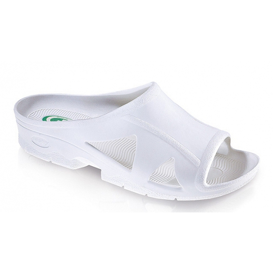 Witte bio slippers voor dames
