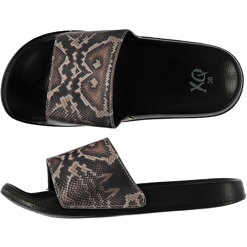 Zwembad slippers met slangen print voor dames