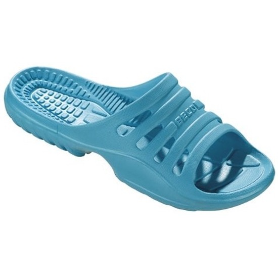 Sauna zwembad slippers aqua blauw voor dames